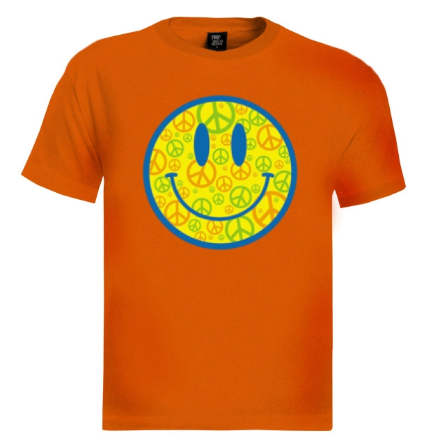 Smiley Face TShirt Peace Sign retro acid happy 60's vintage eBay