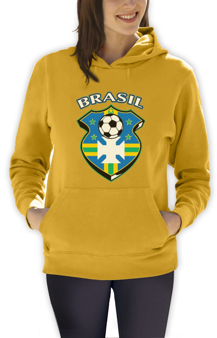 Brasil World Cup Soccer Women Hoodie Football jersey Fans 2014 Home ...