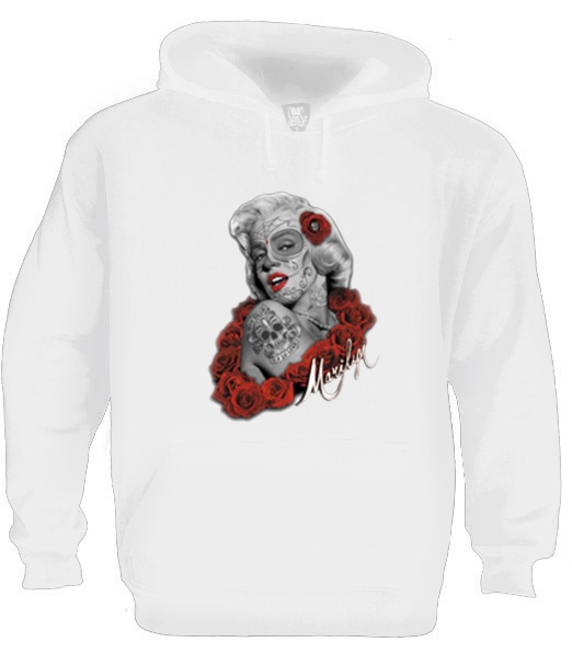 marilyn monroe skull hoodie
