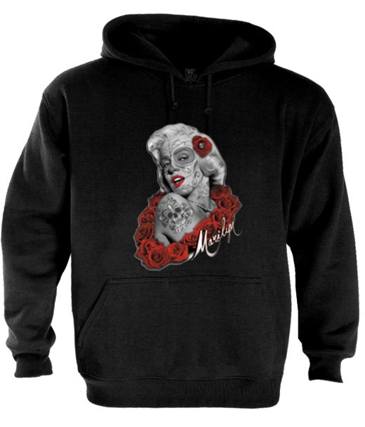 marilyn monroe skull hoodie
