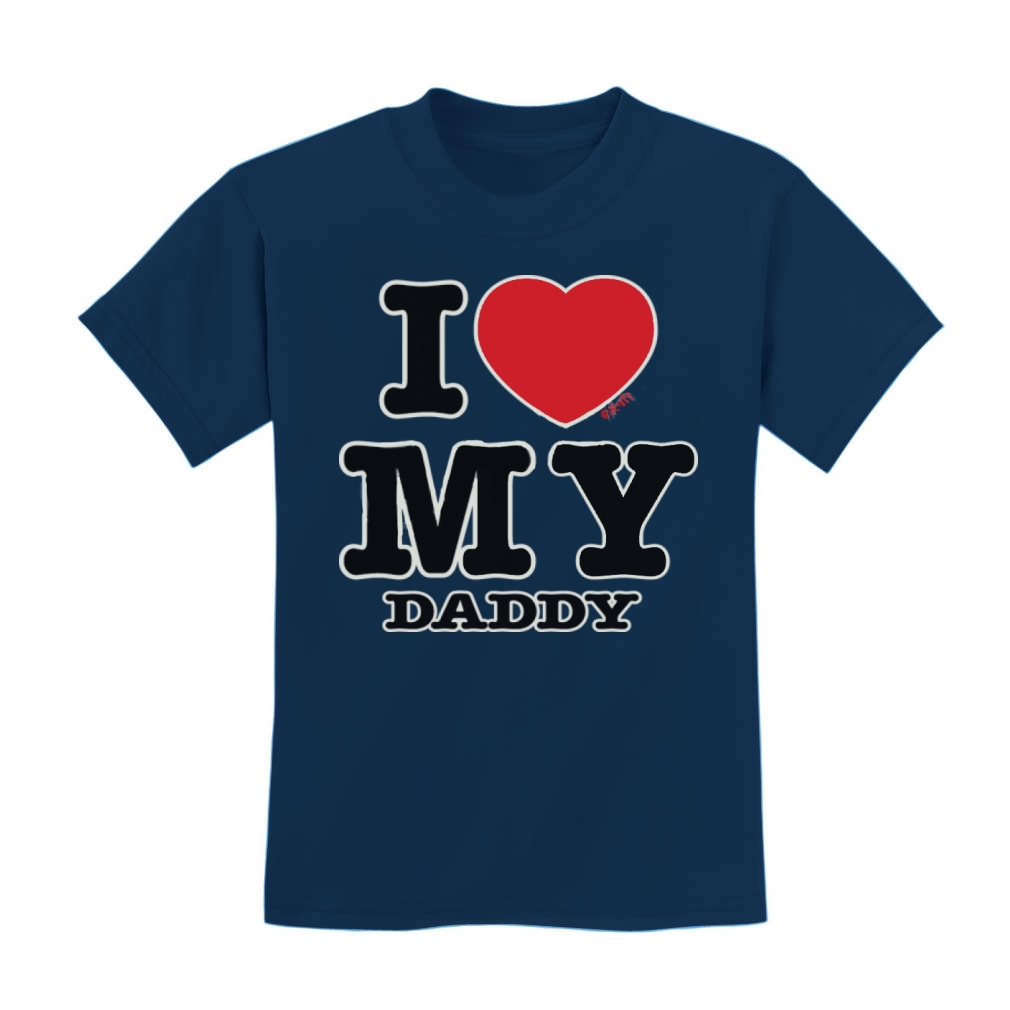 I Love My Daddy Toddler TShirt Birthday Gift Idea Cute Heart sweet