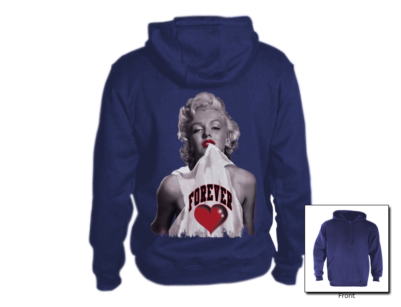 Marlyn Monroe Forever Hoodie Tattoo Bandit Guns Angel Wings Heat