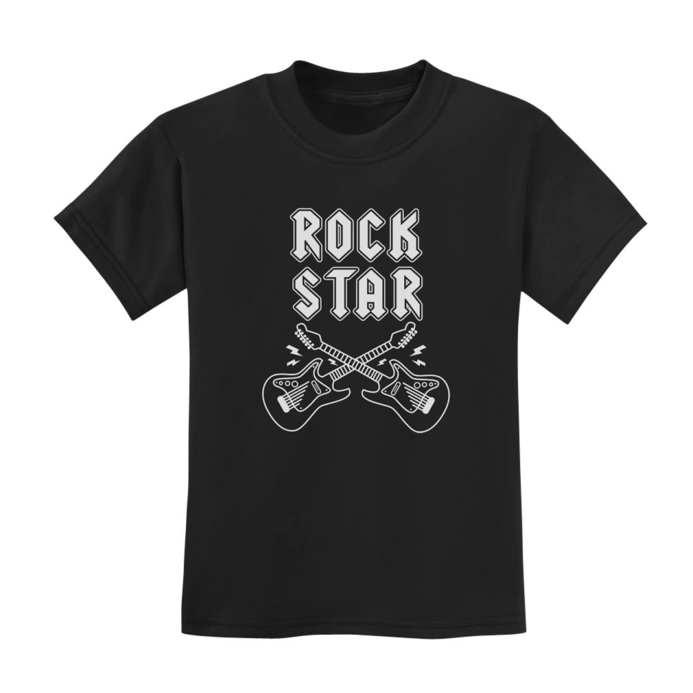 Rock Star Toddler TShirt Punk Rock Cute Toddler Birthday Gift Guitars
