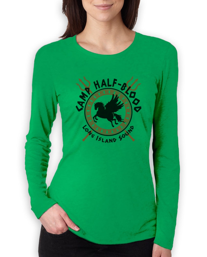 Camp Half Blood Gods Women Long Sleeve TShirt Pegasus Percy Jackson SciFi eBay