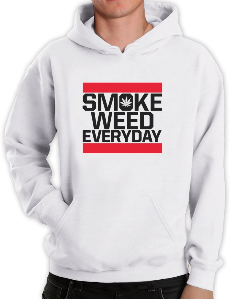SMOKE WEED EVERYDAY Hoodie SMOKE CANNABIS Dope Swag Fresh ADDICTED