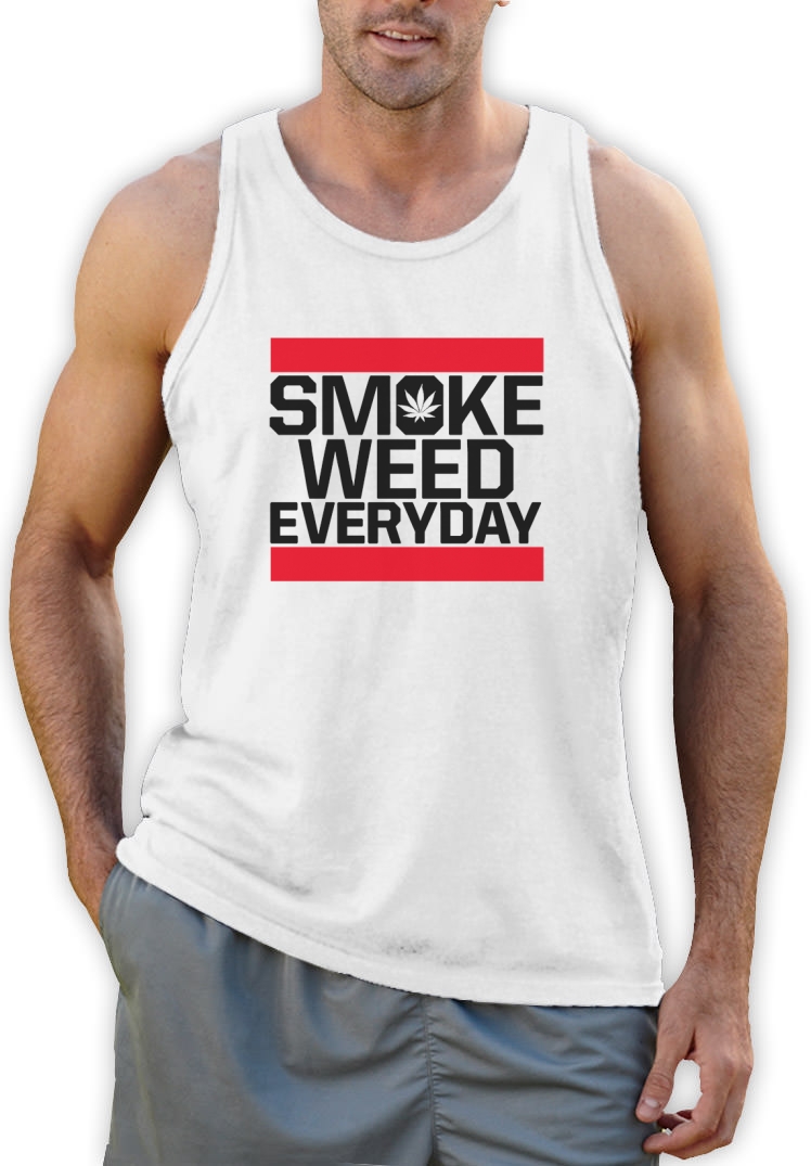 SMOKE WEED EVERYDAY Singlet SMOKE CANNABIS Dope Swag Fresh ADDICTED