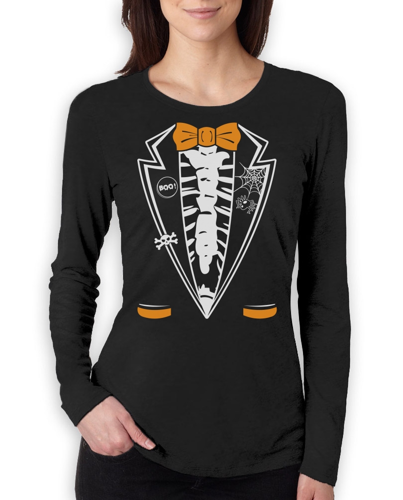 skeleton long sleeve shirt women's