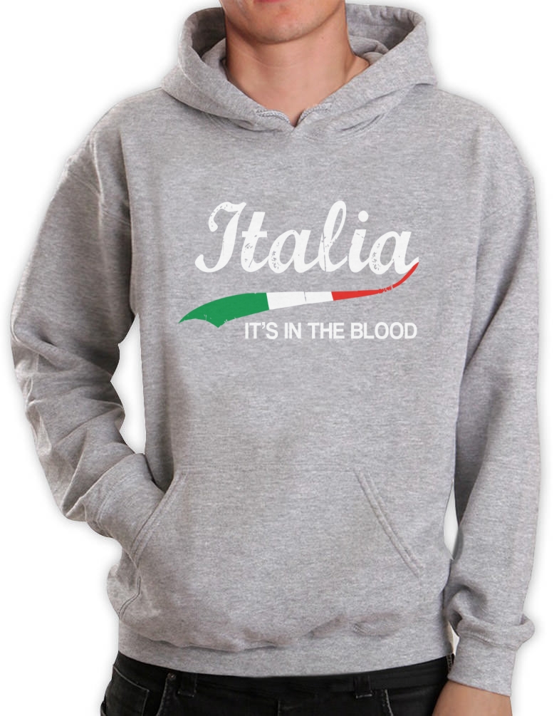 Italia In the Blood Hoodie World Cup 2014 Soccer Team Forza Italian Pride Fleece
