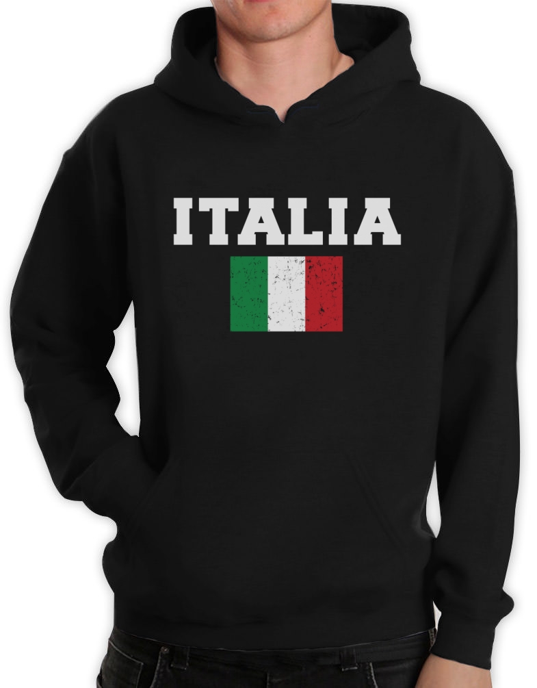 ITALIA FLAG Hoodie World Cup 2014 Distressed Italy Forza Italian Pride