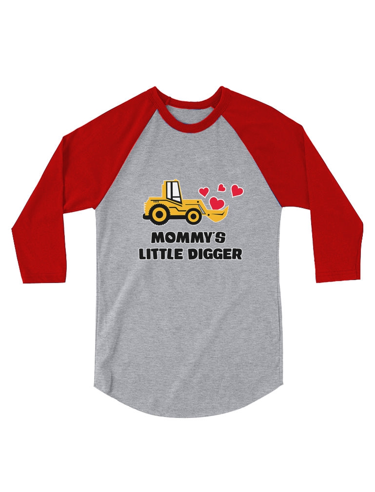 Tstars Mommys Little Digger Valentines Day 3//4 Sleeve Baseball Jersey Toddler Shirt