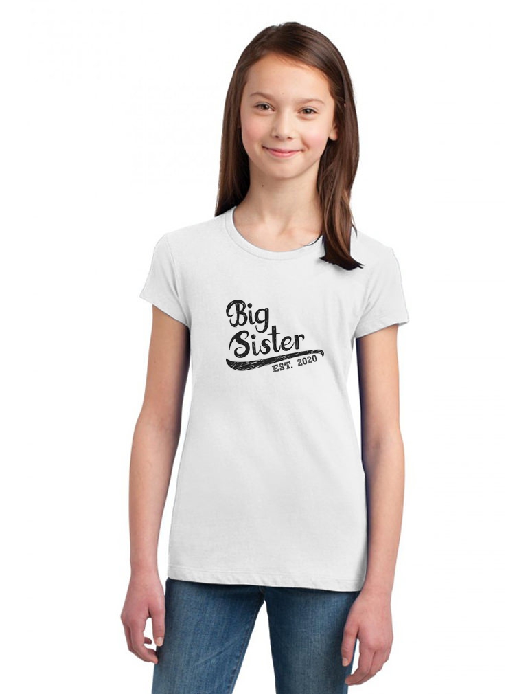 Gift for Big Sister Siblings Gift Girls/' Fitted Kids T-Shirt Siblings Shirts