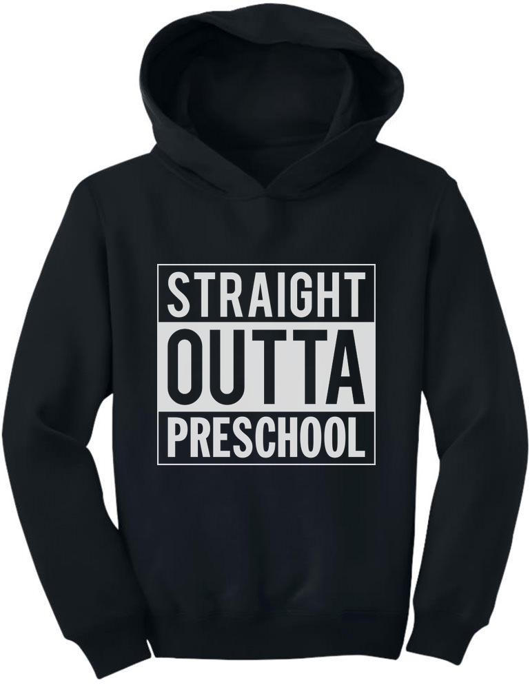 Tstars Straight Outta Preschool Graduation Funny Gift Toddler//Kids Sweatshirts