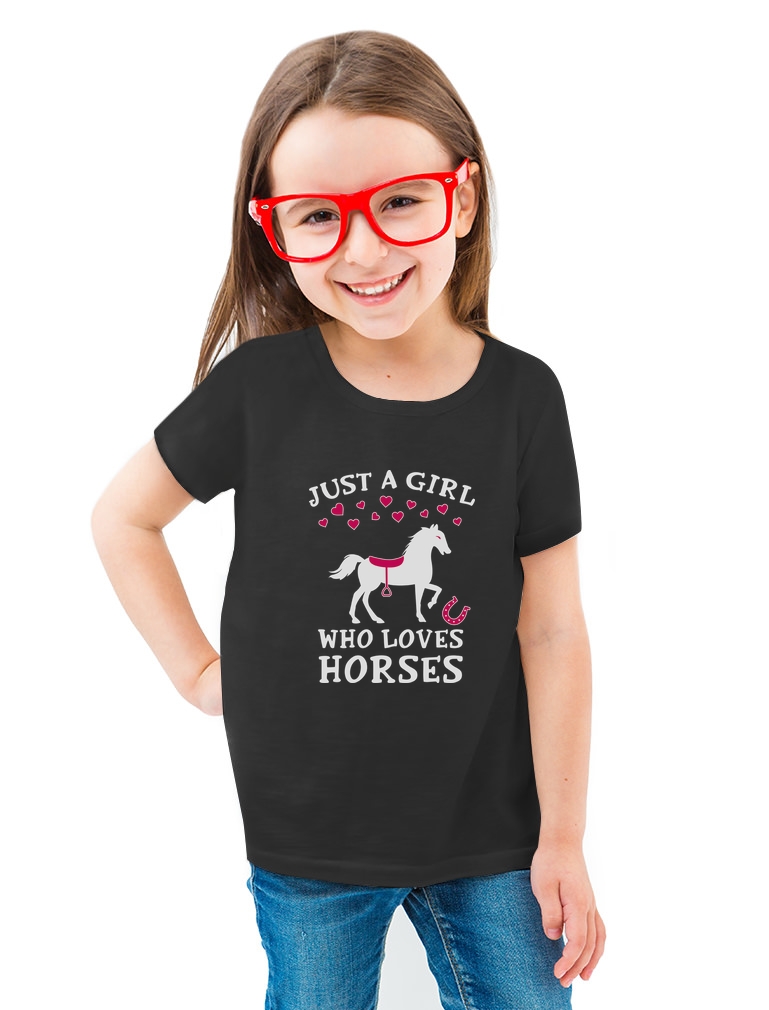 Gift For Horse Lover Girls/' Fitted Kids T-Shirt Rearing Horse Love Horses