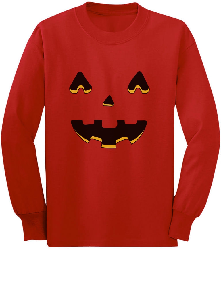Jack O/' Lantern Scary Pumpkin Face Halloween Toddler//Kids Long sleeve T-Shirt