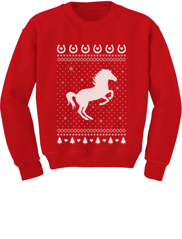 Funny Horse Rider Santa Claus Gifts Ugly Christmas Sweater Sweatshirt