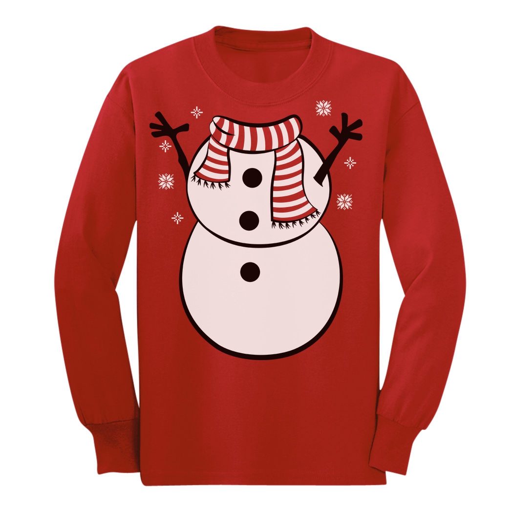 Christmas unicorn snowflakes Xmas Cute Outfit Youth Kids Long Sleeve T-Shirt
